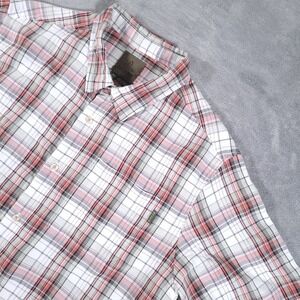 prAna Shirt Mens‎ Large Button Up Plaid Short Sleeve Plaid Outdoor Hiking Modal